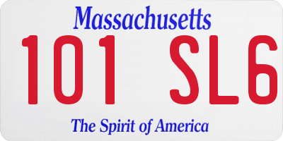 MA license plate 101SL6