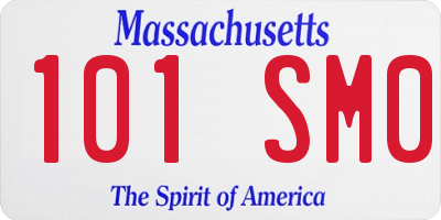 MA license plate 101SM0