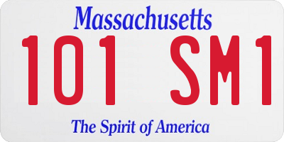 MA license plate 101SM1
