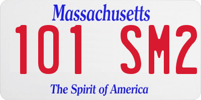 MA license plate 101SM2