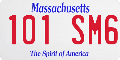 MA license plate 101SM6