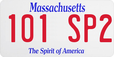 MA license plate 101SP2