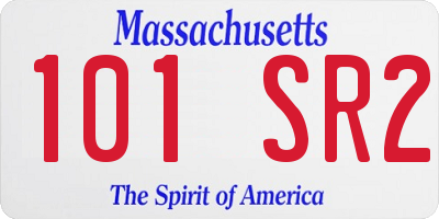 MA license plate 101SR2