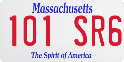 MA license plate 101SR6