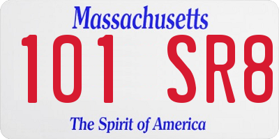 MA license plate 101SR8