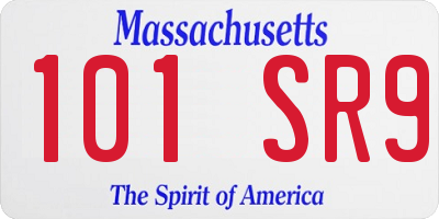 MA license plate 101SR9