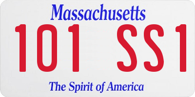MA license plate 101SS1