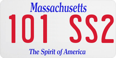 MA license plate 101SS2