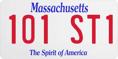 MA license plate 101ST1