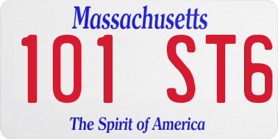 MA license plate 101ST6