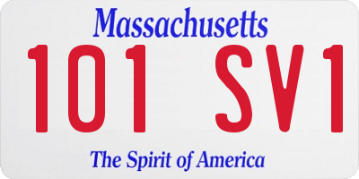 MA license plate 101SV1