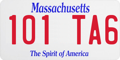 MA license plate 101TA6