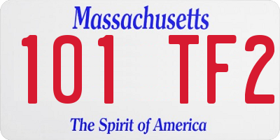 MA license plate 101TF2