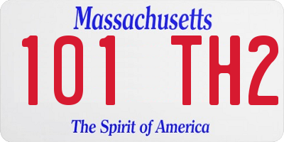 MA license plate 101TH2