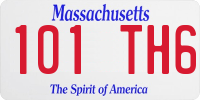 MA license plate 101TH6