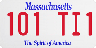 MA license plate 101TI1