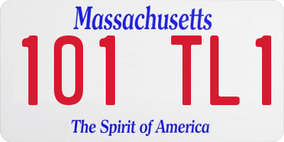 MA license plate 101TL1