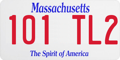 MA license plate 101TL2