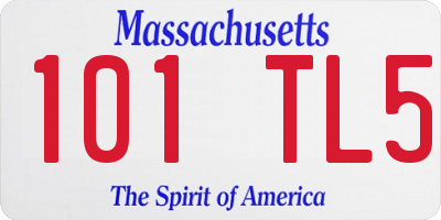 MA license plate 101TL5