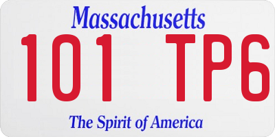 MA license plate 101TP6