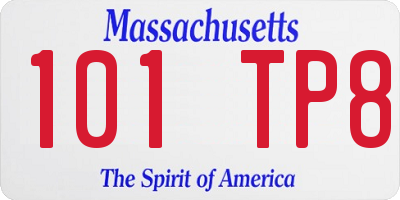 MA license plate 101TP8