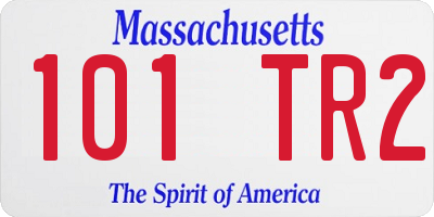 MA license plate 101TR2