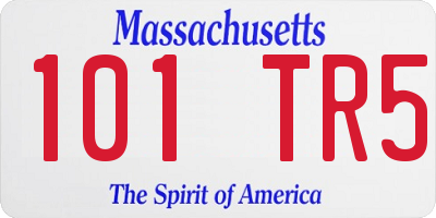 MA license plate 101TR5