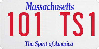 MA license plate 101TS1