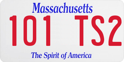 MA license plate 101TS2
