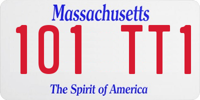 MA license plate 101TT1