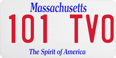 MA license plate 101TV0