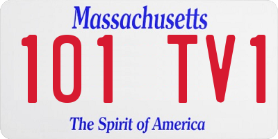 MA license plate 101TV1