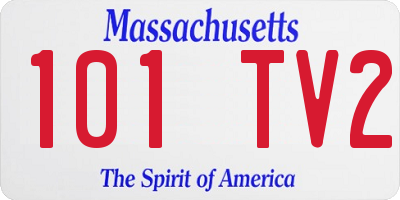 MA license plate 101TV2