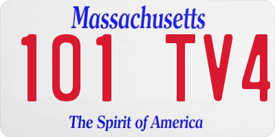 MA license plate 101TV4