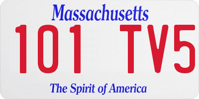 MA license plate 101TV5