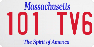 MA license plate 101TV6