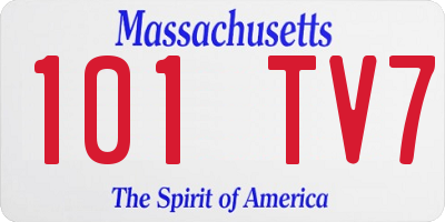 MA license plate 101TV7