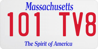 MA license plate 101TV8