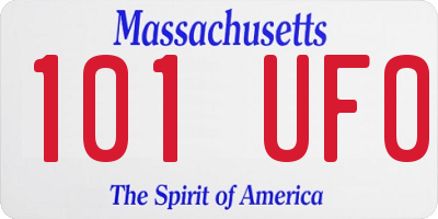 MA license plate 101UF0