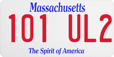 MA license plate 101UL2