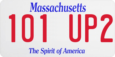 MA license plate 101UP2