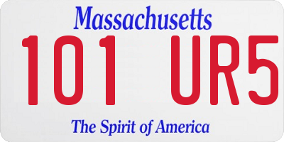 MA license plate 101UR5