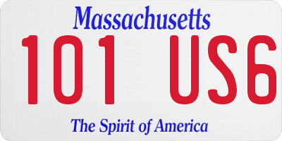 MA license plate 101US6