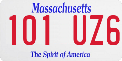 MA license plate 101UZ6