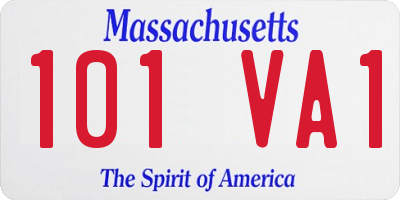 MA license plate 101VA1