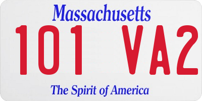 MA license plate 101VA2