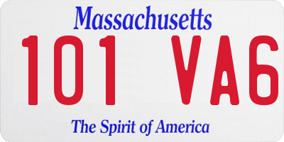 MA license plate 101VA6