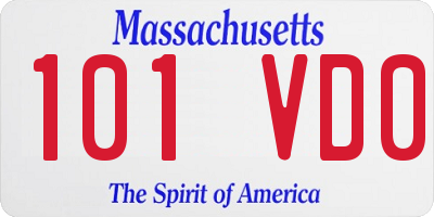 MA license plate 101VD0