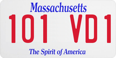 MA license plate 101VD1