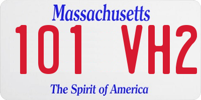 MA license plate 101VH2